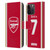 Arsenal FC 2023/24 Players Home Kit Bukayo Saka Leather Book Wallet Case Cover For Apple iPhone 15 Pro Max