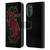 Slipknot Key Art Red Goat Leather Book Wallet Case Cover For Motorola Moto G82 5G