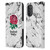 England Rugby Union Marble White Leather Book Wallet Case Cover For Motorola Moto G82 5G