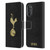 Tottenham Hotspur F.C. Badge Black And Gold Leather Book Wallet Case Cover For Motorola Moto G82 5G