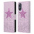 Monika Strigel Glitter Star Pastel Pink Leather Book Wallet Case Cover For OPPO A17