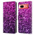 PLdesign Glitter Sparkles Purple Pink Leather Book Wallet Case Cover For Google Pixel 7a