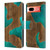 Alyn Spiller Wood & Resin Aqua Leather Book Wallet Case Cover For Google Pixel 7a