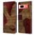 Alyn Spiller Wood & Resin Fire Leather Book Wallet Case Cover For Google Pixel 7a