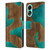 Alyn Spiller Wood & Resin Aqua Leather Book Wallet Case Cover For OPPO A78 4G