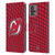 NHL New Jersey Devils Net Pattern Leather Book Wallet Case Cover For Motorola Moto Edge 30 Fusion