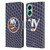 NHL New York Islanders Net Pattern Leather Book Wallet Case Cover For OPPO A78 4G