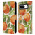 Haley Bush Pattern Painting Orange Splash Leather Book Wallet Case Cover For Google Pixel 8