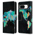 Mai Autumn Paintings World Map Leather Book Wallet Case Cover For Google Pixel 8