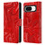 Suzan Lind Marble 2 Red Leather Book Wallet Case Cover For Google Pixel 8