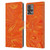 Suzan Lind Marble 2 Honey Orange Leather Book Wallet Case Cover For Motorola Moto Edge 30 Fusion