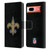 NFL New Orleans Saints Logo Plain Leather Book Wallet Case Cover For Google Pixel 7a