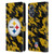 NFL Pittsburgh Steelers Logo Camou Leather Book Wallet Case Cover For OPPO A17