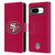 NFL San Francisco 49Ers Logo Plain Leather Book Wallet Case Cover For Google Pixel 8