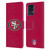 NFL San Francisco 49Ers Logo Plain Leather Book Wallet Case Cover For Motorola Moto Edge 40 Pro