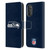 NFL Seattle Seahawks Logo Plain Leather Book Wallet Case Cover For Motorola Moto G82 5G
