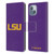 Louisiana State University LSU Louisiana State University Plain Leather Book Wallet Case Cover For Apple iPhone 14