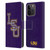 Louisiana State University LSU Louisiana State University Distressed Leather Book Wallet Case Cover For Apple iPhone 15 Pro