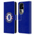 Chelsea Football Club Crest Plain Blue Leather Book Wallet Case Cover For OPPO Reno10 Pro+