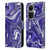 Suzan Lind Marble 2 Dark Violet Leather Book Wallet Case Cover For OPPO Reno10 5G / Reno10 Pro 5G