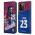 FC Barcelona 2023/24 First Team Jules Koundé Leather Book Wallet Case Cover For Apple iPhone 15 Pro