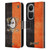 NHL Anaheim Ducks Half Distressed Leather Book Wallet Case Cover For OPPO Reno10 5G / Reno10 Pro 5G