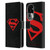 Superman DC Comics Logos Black And Red Leather Book Wallet Case Cover For OPPO Reno10 Pro+