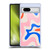 Kierkegaard Design Studio Retro Abstract Patterns Pink Blue Orange Swirl Soft Gel Case for Google Pixel 7a