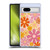 Kierkegaard Design Studio Retro Abstract Patterns Pink Orange Thulian Flowers Soft Gel Case for Google Pixel 7a