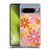 Kierkegaard Design Studio Retro Abstract Patterns Pink Orange Thulian Flowers Soft Gel Case for Google Pixel 8 Pro