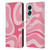 Kierkegaard Design Studio Art Modern Liquid Swirl Candy Pink Leather Book Wallet Case Cover For OPPO A78 4G