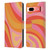 Kierkegaard Design Studio Retro Abstract Patterns Pink Orange Yellow Swirl Leather Book Wallet Case Cover For Google Pixel 7a