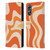 Kierkegaard Design Studio Retro Abstract Patterns Tangerine Orange Tone Leather Book Wallet Case Cover For OPPO A17