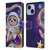 Carla Morrow Rainbow Animals Sloth Wearing A Space Suit Leather Book Wallet Case Cover For Apple iPhone 14 Plus