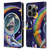 Carla Morrow Rainbow Animals Shark & Fish In Space Leather Book Wallet Case Cover For Apple iPhone 14 Pro