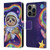Carla Morrow Rainbow Animals Sloth Wearing A Space Suit Leather Book Wallet Case Cover For Apple iPhone 14 Pro