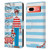 Where's Wally? Graphics Stripes Blue Leather Book Wallet Case Cover For Google Pixel 7a