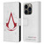 Assassin's Creed Legacy Logo Geometric White Leather Book Wallet Case Cover For Apple iPhone 14 Pro