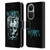 In Flames Metal Grunge Anchor Skull Leather Book Wallet Case Cover For OPPO Reno10 5G / Reno10 Pro 5G
