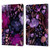Anis Illustration Graphics Floral Chaos Purple Leather Book Wallet Case Cover For Apple iPad Pro 11 2020 / 2021 / 2022