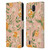 Anis Illustration Graphics Elderflower Orange Pastel Leather Book Wallet Case Cover For Nokia C01 Plus/C1 2nd Edition