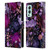 Anis Illustration Graphics Floral Chaos Purple Leather Book Wallet Case Cover For OnePlus Nord 2 5G