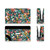 Ninola Assorted Colourful Petals Green Vinyl Sticker Skin Decal Cover for Nintendo Switch OLED Bundle