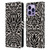 Gabriela Thomeu Floral Black And White Folk Leaves Leather Book Wallet Case Cover For Apple iPhone 14 Pro Max