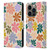 Gabriela Thomeu Retro Rainbow Color Floral Leather Book Wallet Case Cover For Apple iPhone 14 Pro