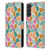 Gabriela Thomeu Retro Colorful Flowers Leather Book Wallet Case Cover For Samsung Galaxy S21 FE 5G