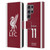 Liverpool Football Club 2023/24 Players Home Kit Mohamed Salah Leather Book Wallet Case Cover For Samsung Galaxy S24 Ultra 5G