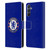 Chelsea Football Club Crest Plain Blue Leather Book Wallet Case Cover For Samsung Galaxy A15
