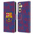 FC Barcelona Crest Patterns Glitch Leather Book Wallet Case Cover For Samsung Galaxy S23 FE 5G