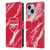 Arsenal FC Crest Patterns Red Marble Leather Book Wallet Case Cover For Apple iPhone 14 Plus